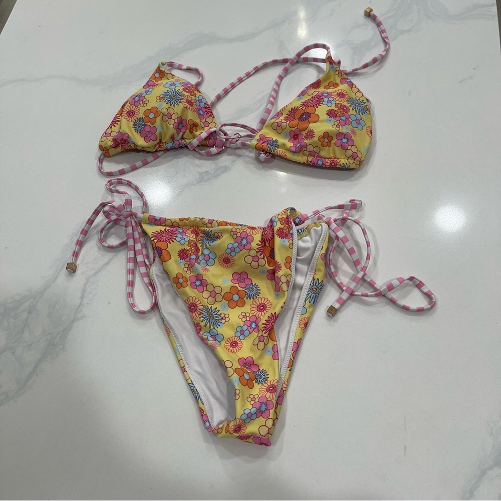 Floral Yellow Bikini Set